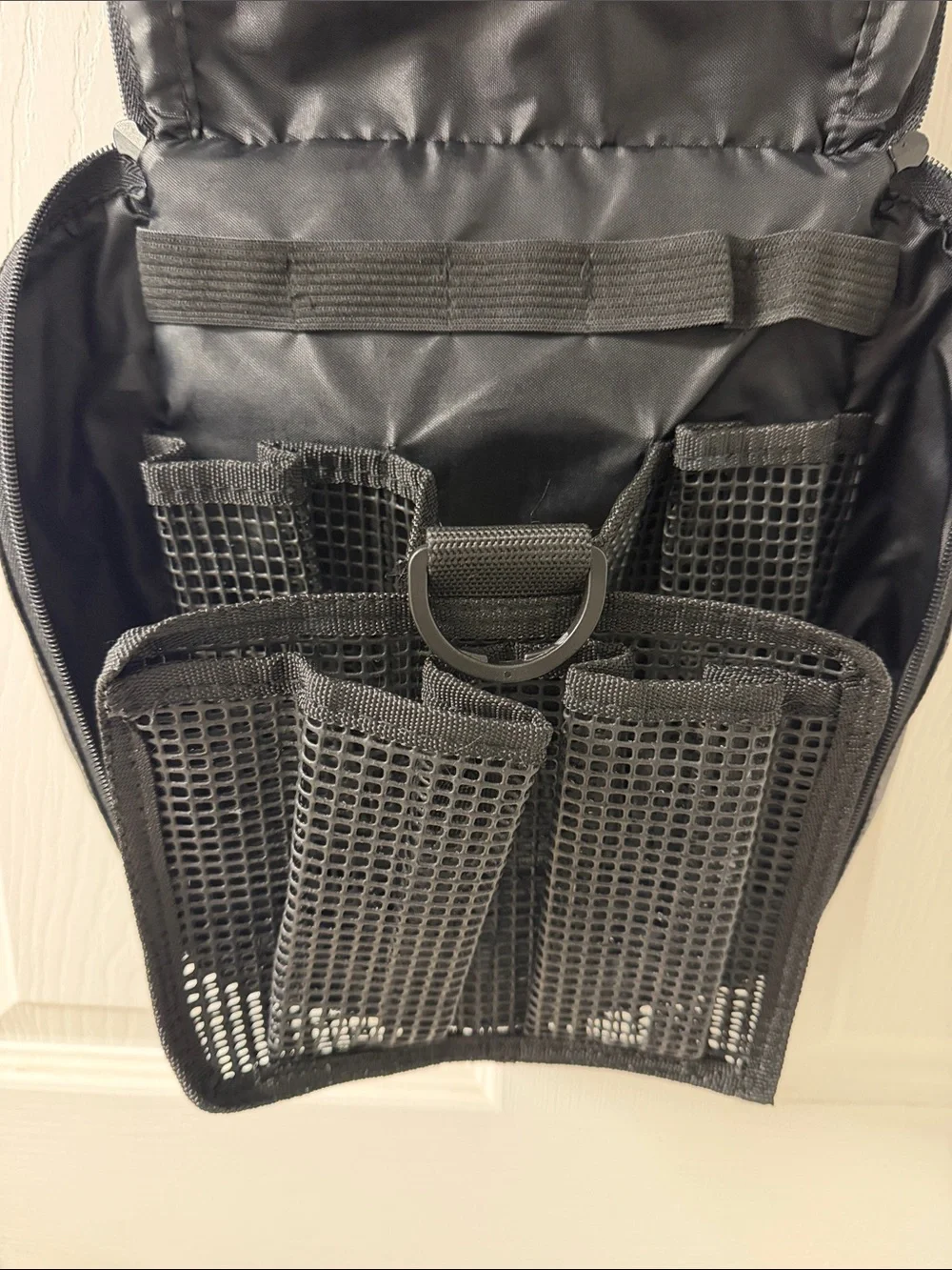 Palladio Black Hanging Travel Toiletry Case w/ Detachable Pocket Y2K